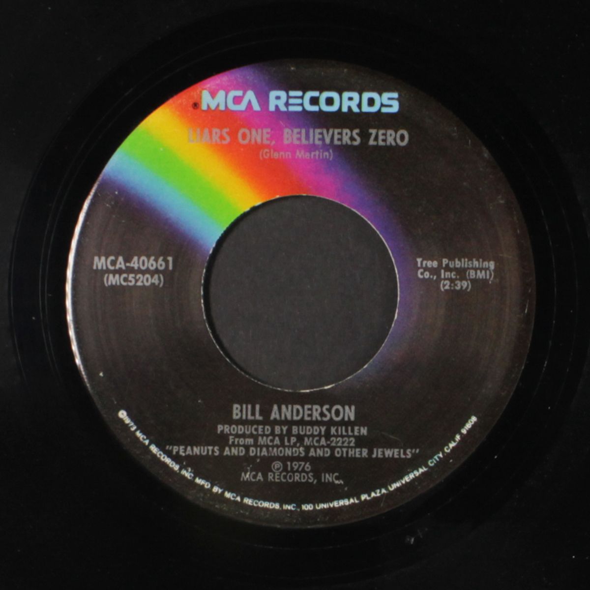 liars one, believers zero / let me whisper darling one more time by BILL ANDERSON