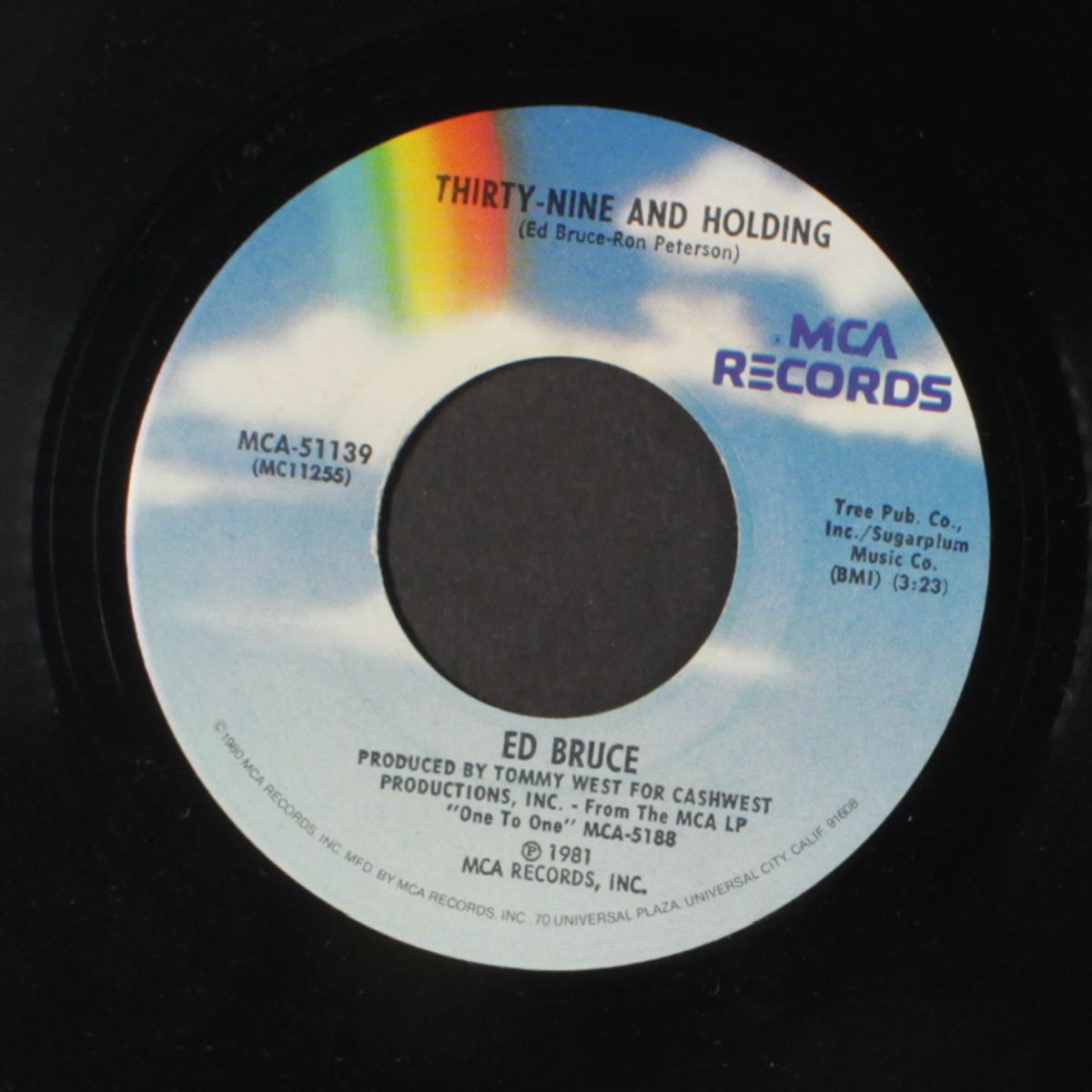 (when you fall in love everythings's a waltz / thirty-nine and holdin) by ED BRUCE