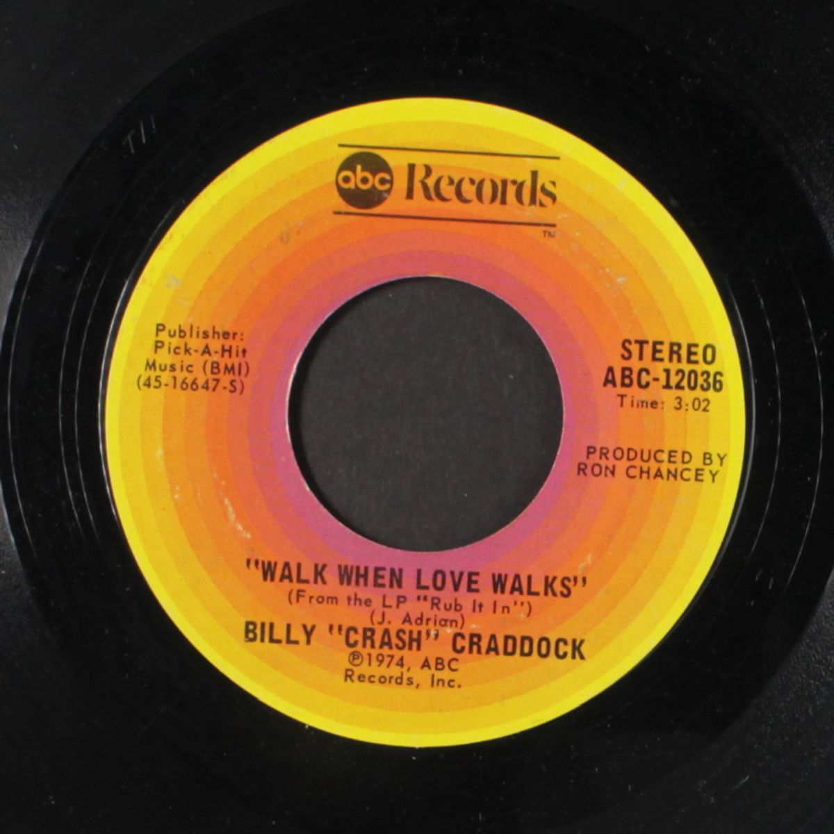 ruby, baby / walk when love walks by BILLY "CRASH" CRADDOCK