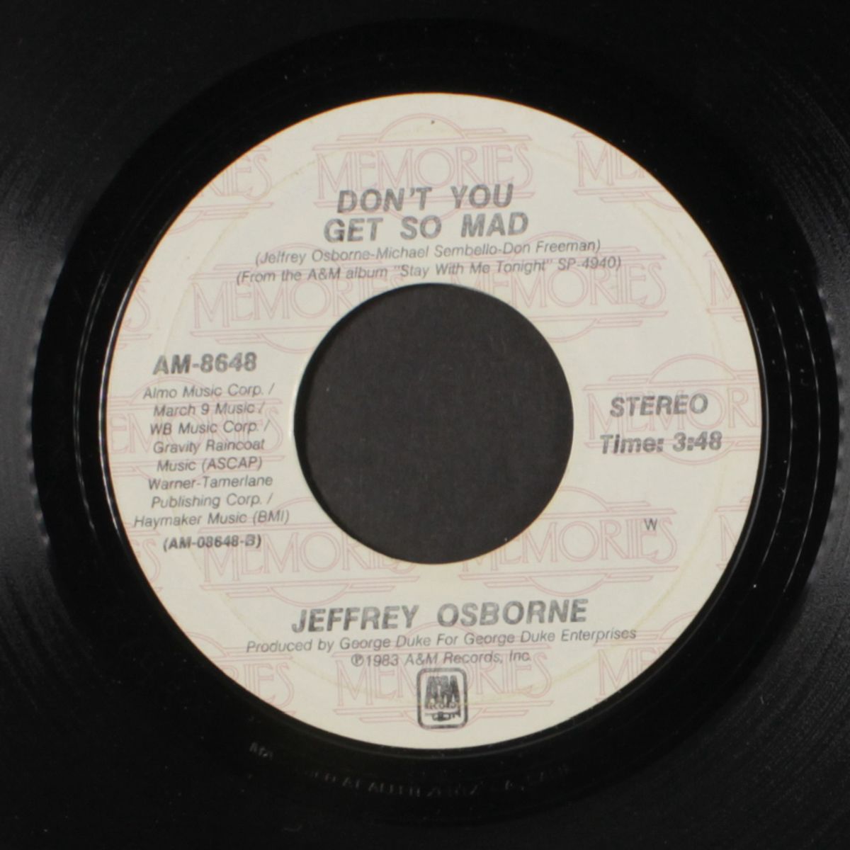 stay with me tonight / don't you get so mad by JEFFREY OSBORNE