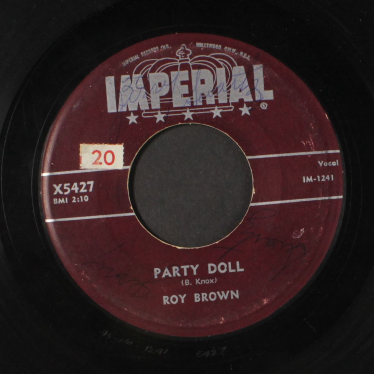 party doll / i'm stickin' with you by ROY BROWN