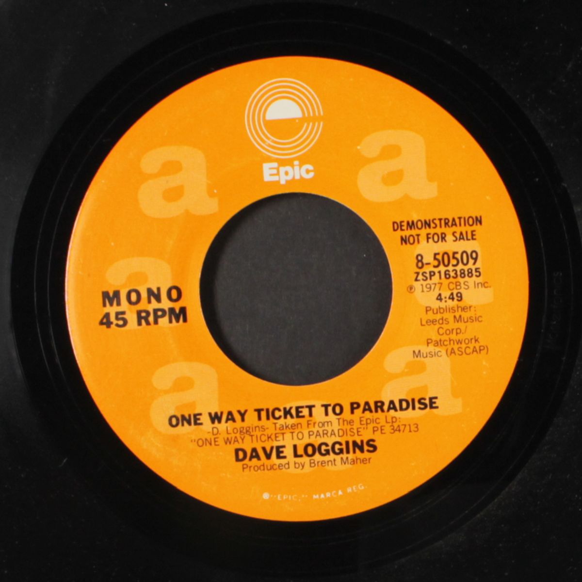 one way ticket to paradise / mono by DAVE LOGGINS