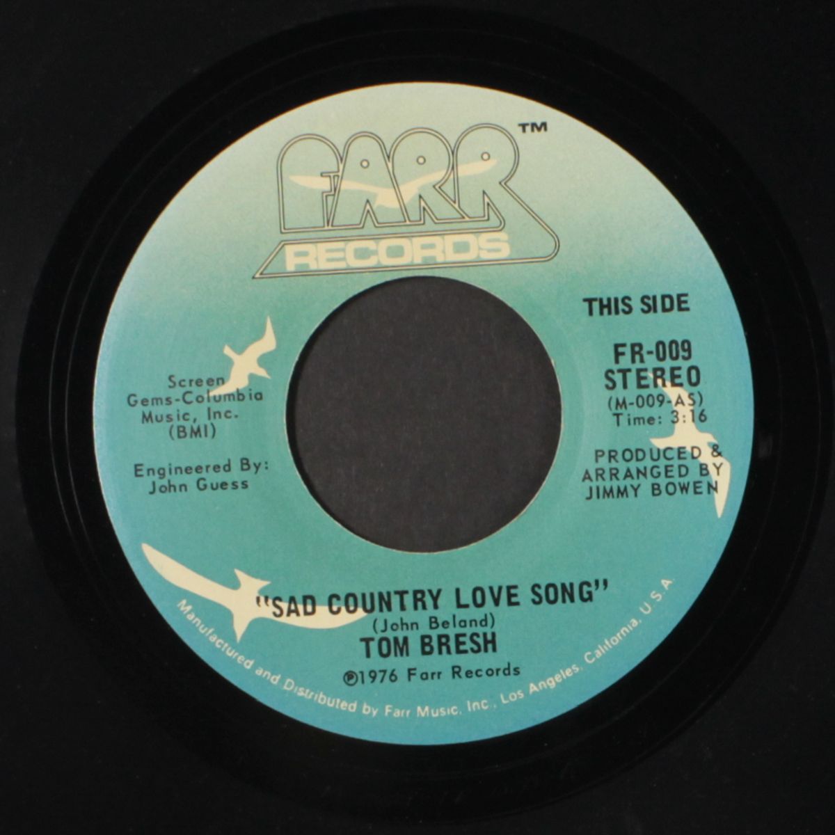 sad country love song / while we make love together by TOM BRESH