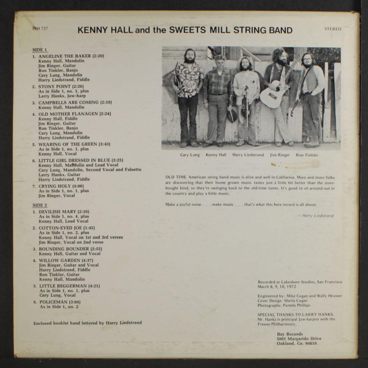 vol. 1 by KENNY HALL & SWEETS MILL STRING BAND