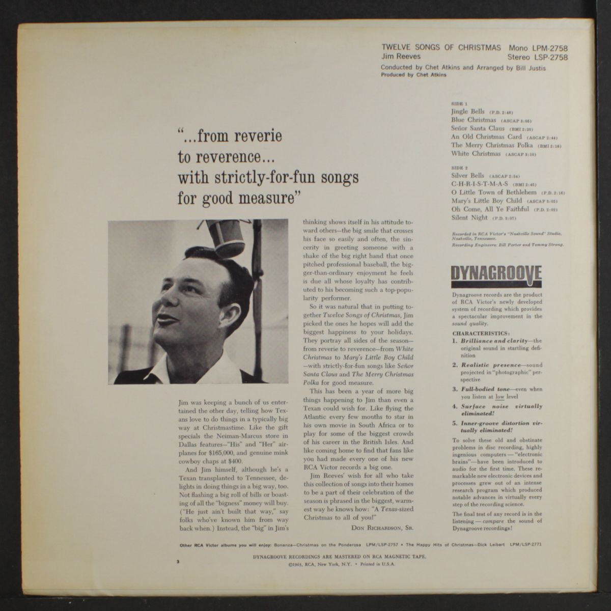 twelve songs of christmas by JIM REEVES