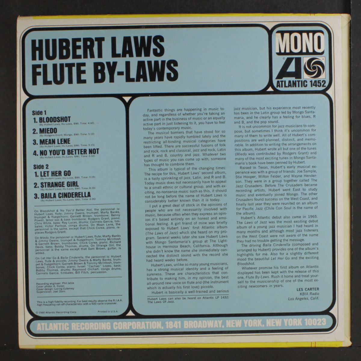 flute by-laws by HUBERT LAWS